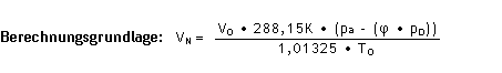 Formula 2 - Calcolo del volume standard